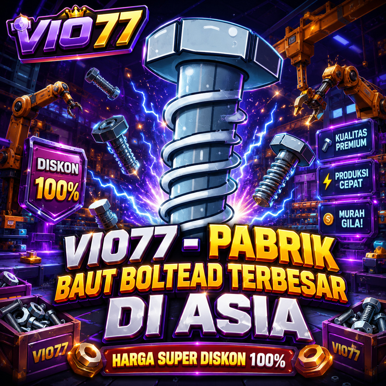 VIO77 - Pabrik Baut Boltead Terbesar Di Asia Harga Super Diskon 100%