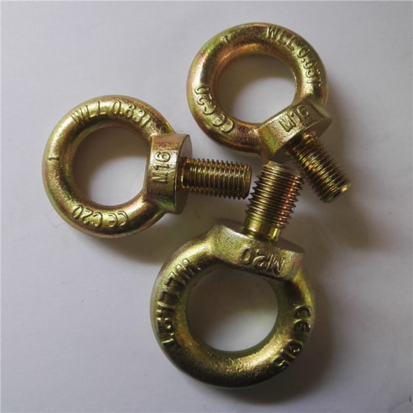 DIN580 High Strength Grade 4.8 8.8 10.9 12.9 Steel Color Yellow Zinc Plated Lifting Eye Bolts